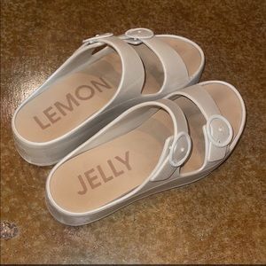 Lemon Jelly Women's Platform Sandals. Warm grey. Size 9.5. Great condition